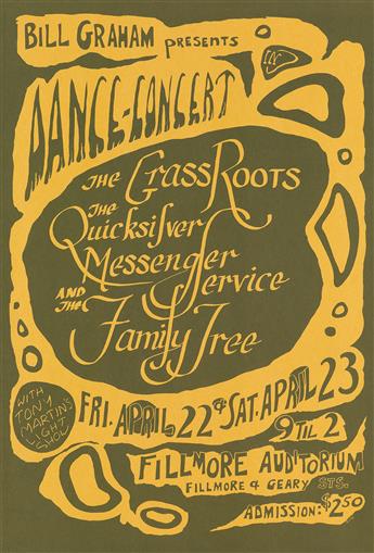 VARIOUS ARTISTS. [PSYCHEDELIC ROCK CONCERTS.] Group of 17 posters. 1966-1968. Sizes vary.